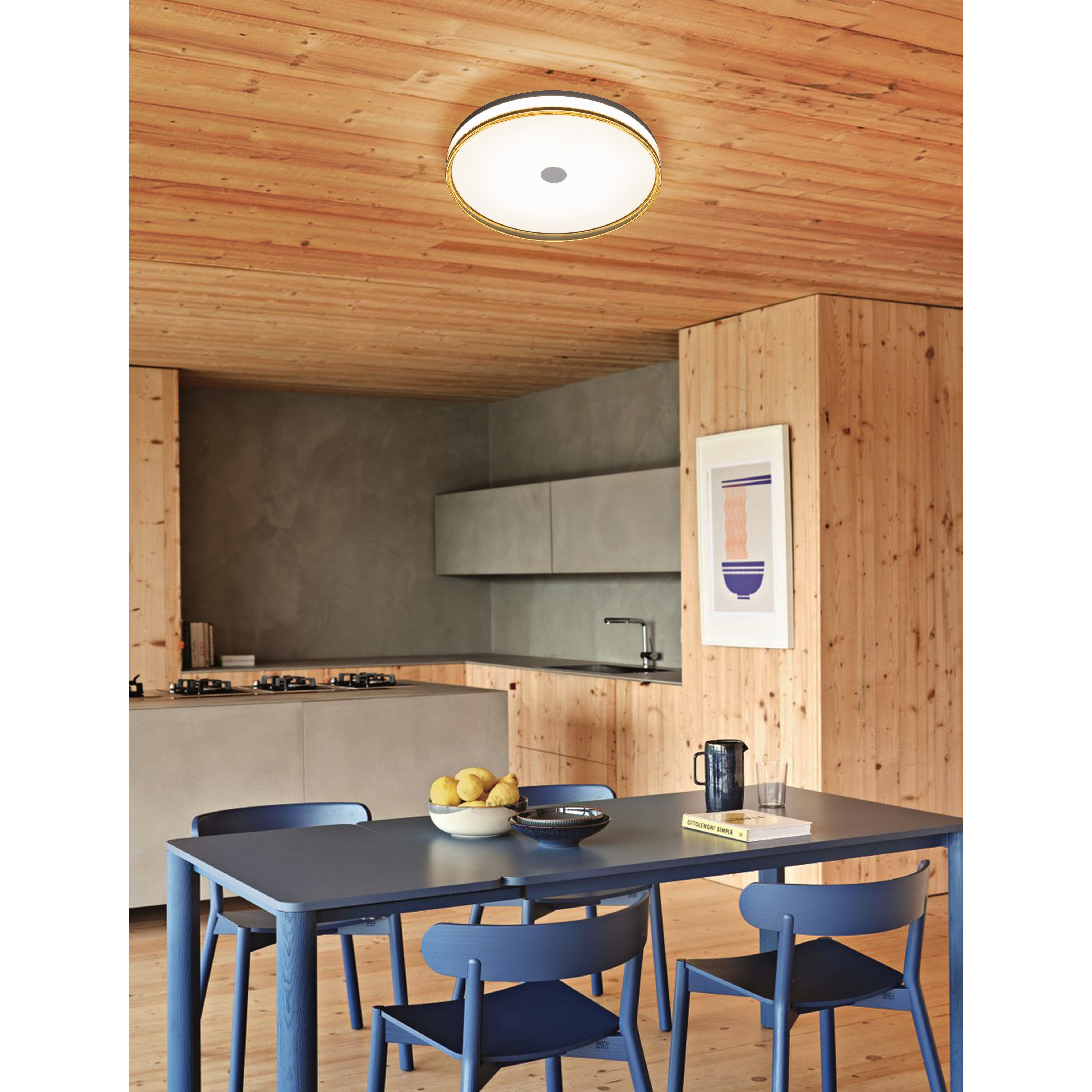 Luna LED 19.8 inch Smoke Brown Flush Mount Ceiling Light