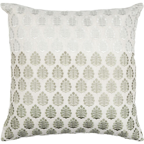 Fabuleuse 18 X 18 inch Light Beige/Seafoam/Dusty Sage/Olive Accent Pillow