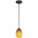 Brandy FireBird 1 Light 6 inch Oil Rubbed Bronze Pendant Ceiling Light in Amber Firebird, Cord