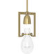 Apothecary 1 Light 6.3 inch Modern Brass Mini Pendant Ceiling Light