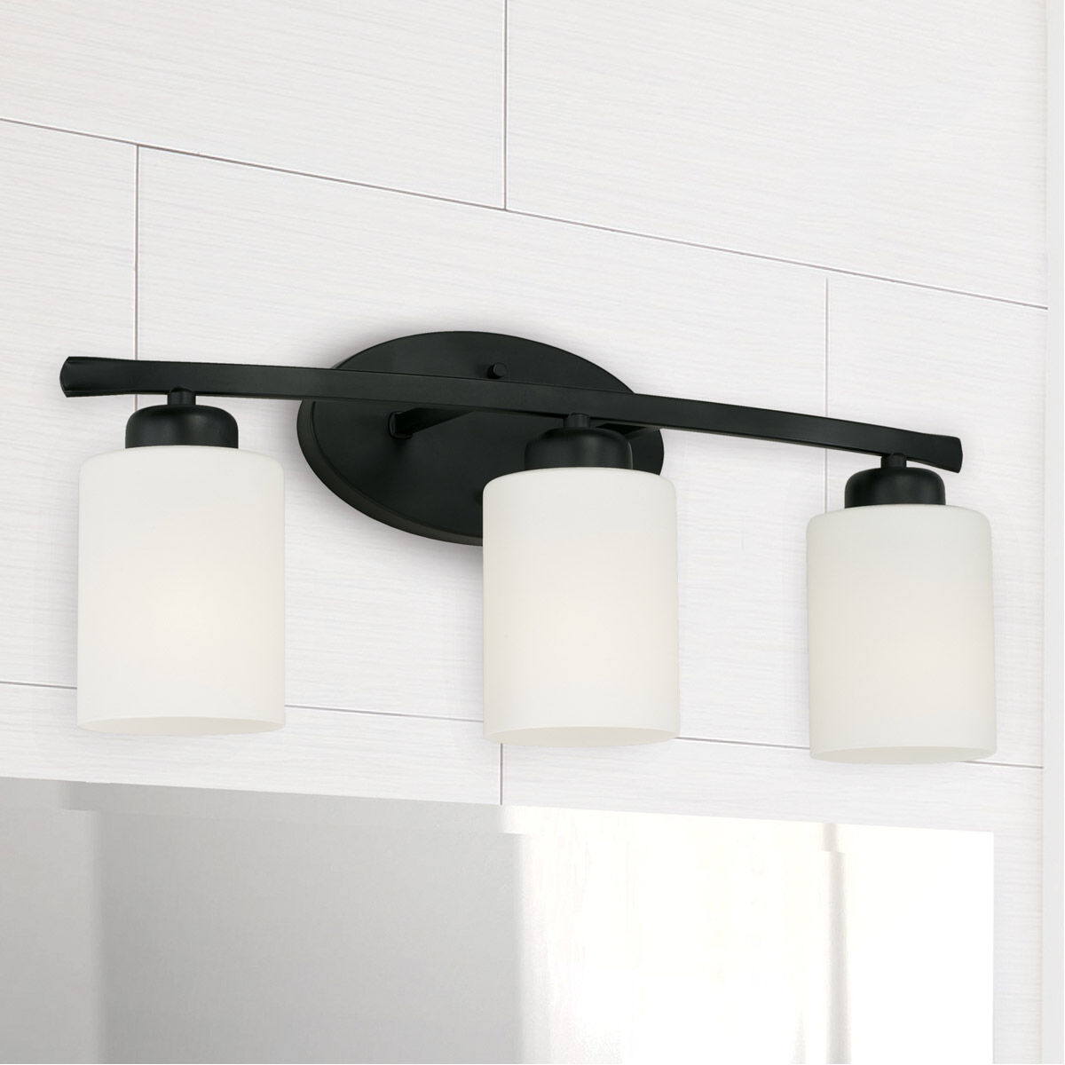 Dixon 3 Light 21 inch Matte Black Vanity Light Wall Light
