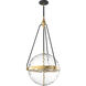 Harmony 4 Light 17.5 inch Brushed Gold Pendant Ceiling Light in Clear Water Glass