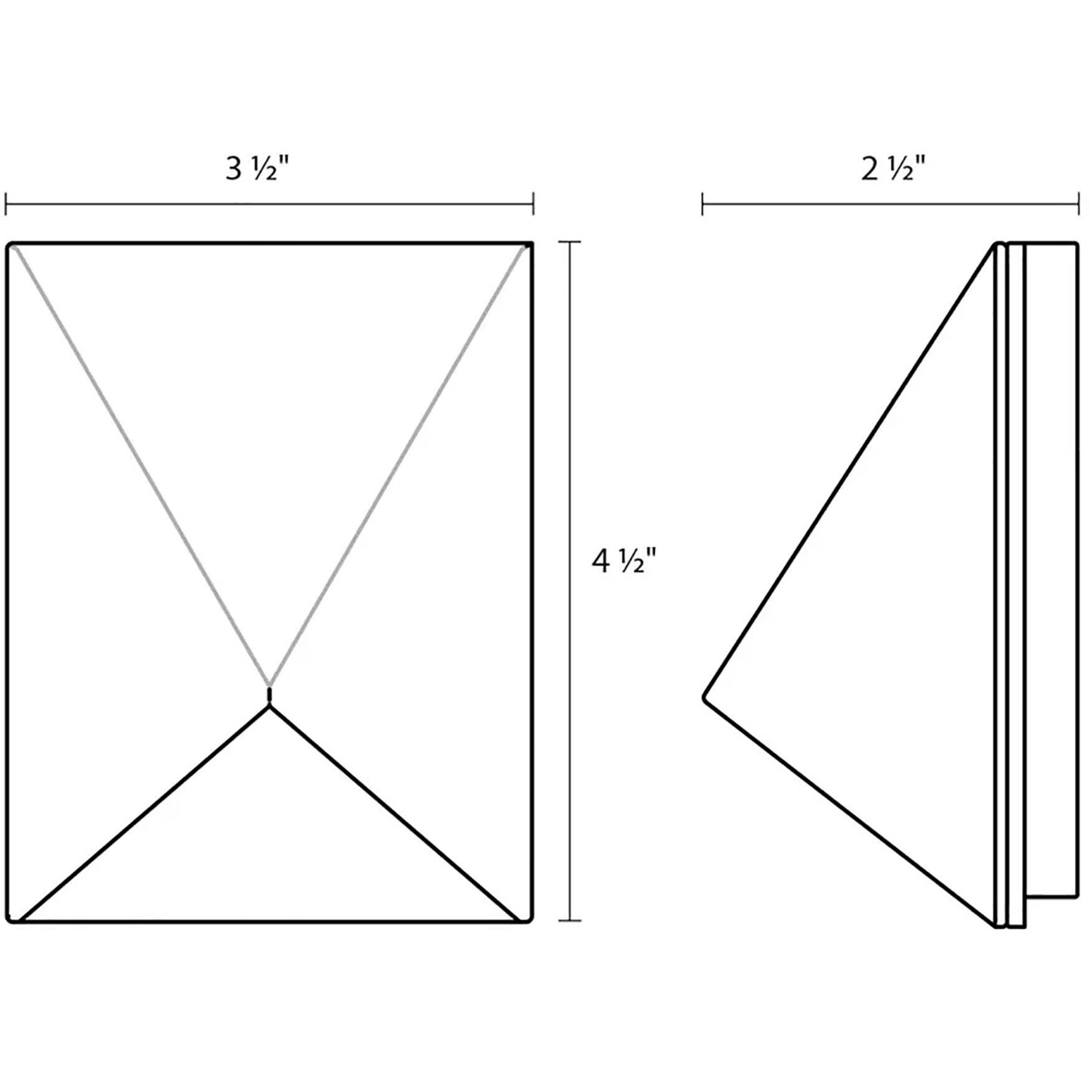 Triform Compact LED 5 inch Textured Gray Indoor-Outdoor Sconce, Inside-Out