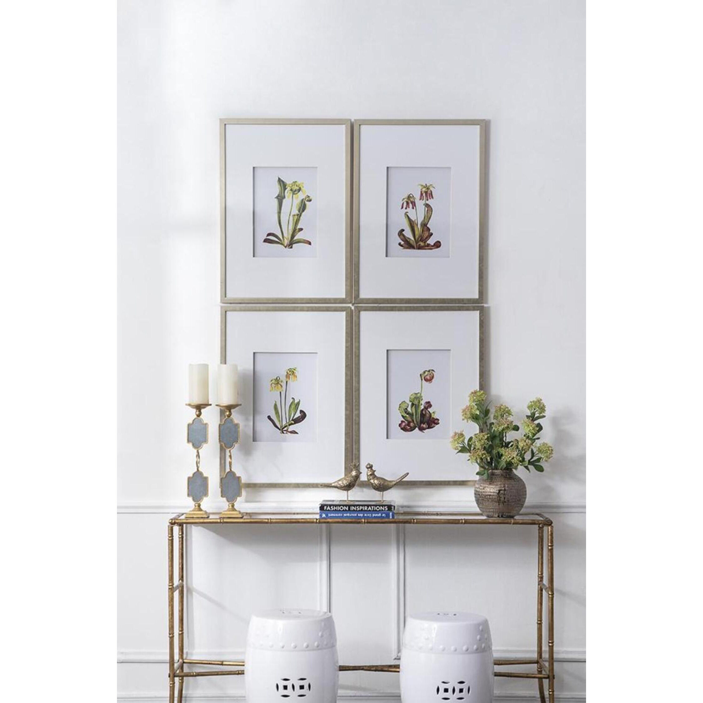 Botanical Multi Color Wall Art, Set of 4