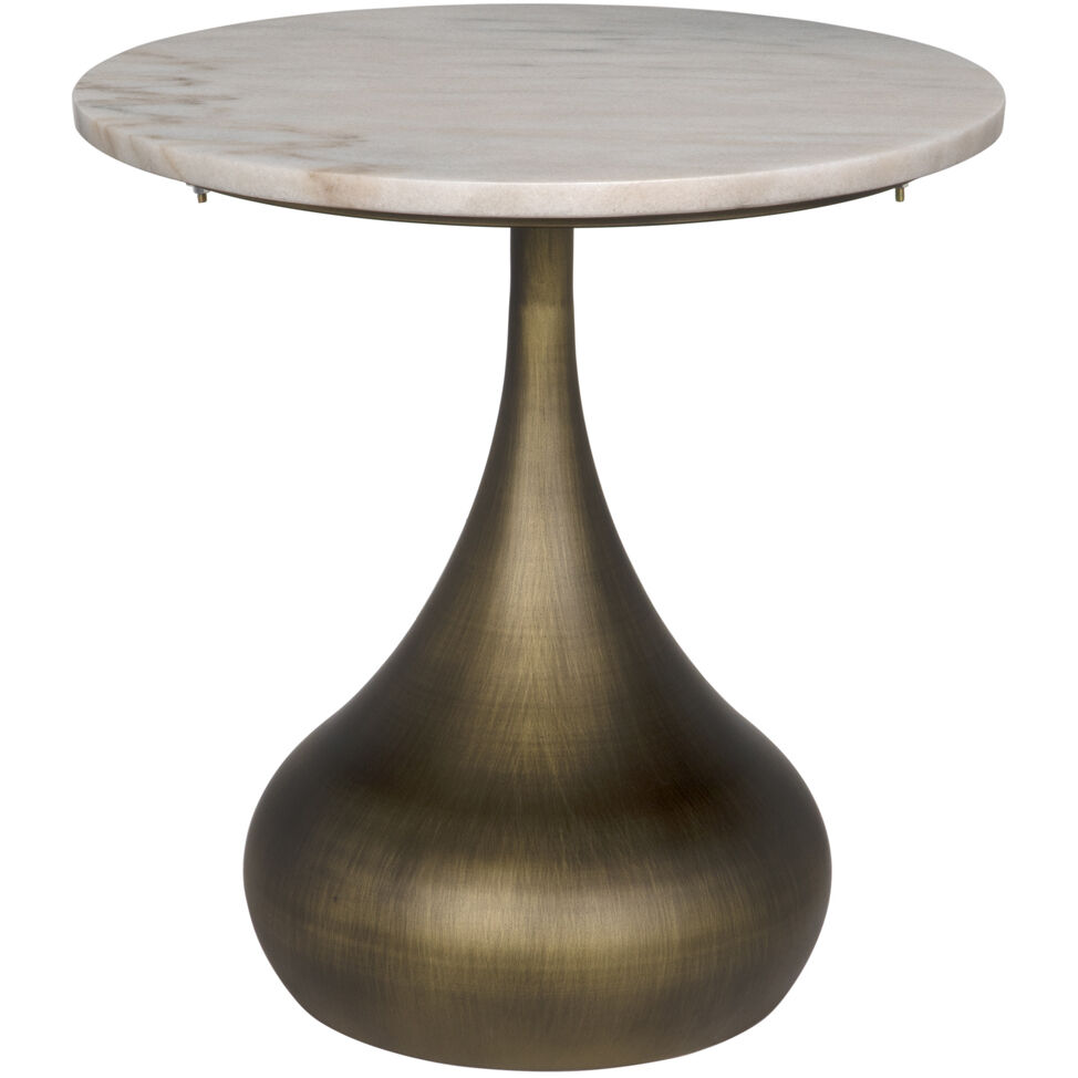Mateo 19 X 18 inch Aged Brass Side Table