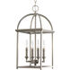 Fiona 4 Light 9.44 inch Burnished Silver Foyer Lantern Pendant Ceiling Light