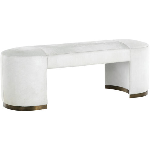Lucius Antique Brass / Natural Ivory Hide Bench