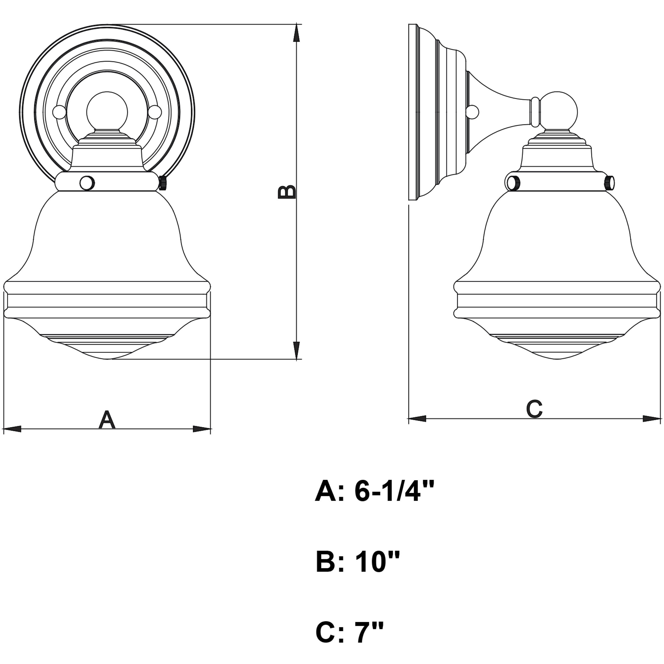 Huntley LED 7 inch Natural Brass Bathroom Light Wall Light