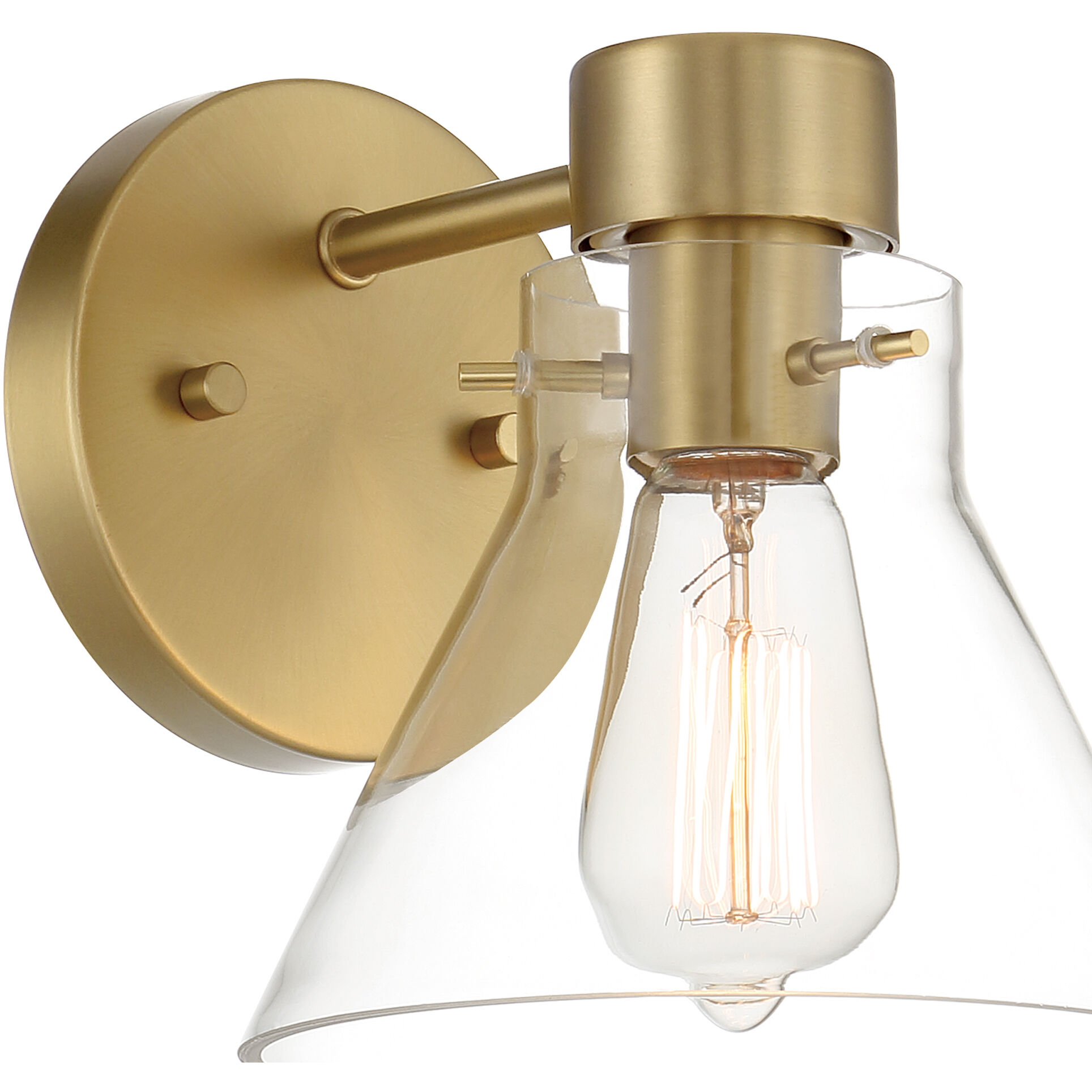 Willow Creek 1 Light 8.75 inch Brushed Gold Vanity Light Wall Light