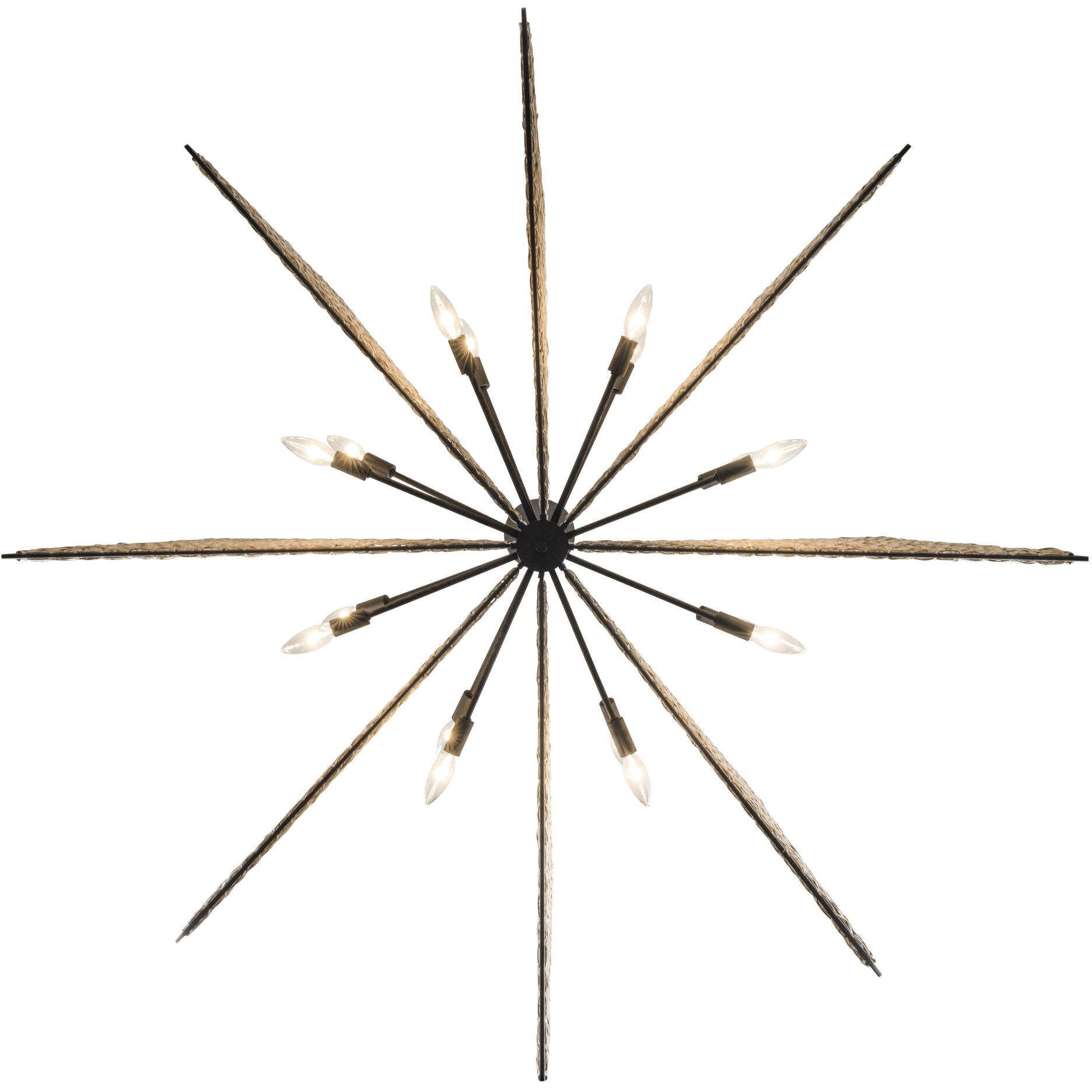 Machina 16 Light 48 inch Matte Black with Sulihiya Chandelier Ceiling Light