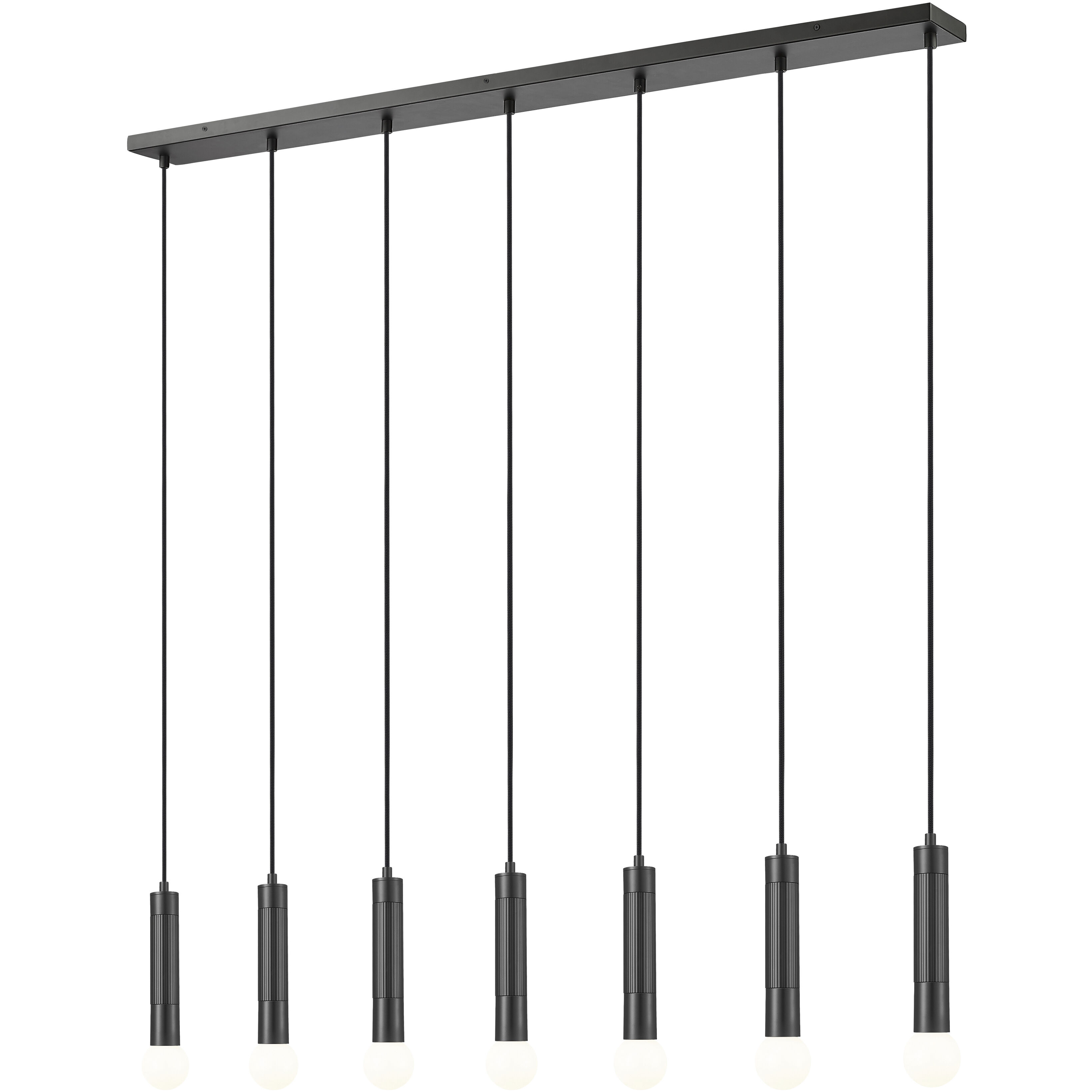 Stari Linear Chandelier Ceiling Light in Matte Black