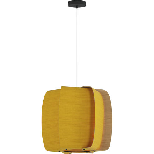 Alba LED 21.25 inch Black Pendant Ceiling Light in Yellow/Ash, WEP Collection