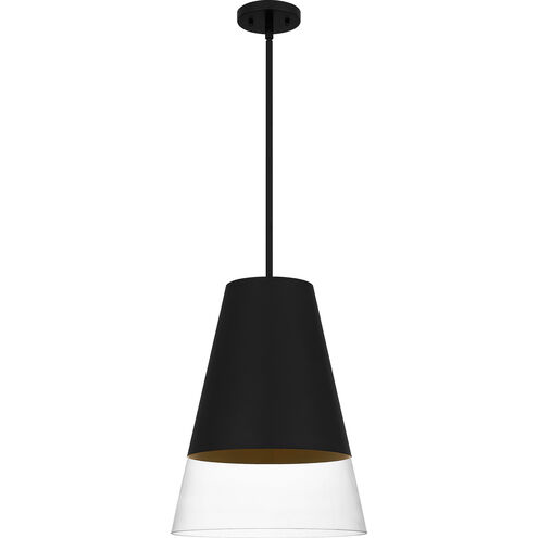 Peregrine 1 Light 14 inch Brushed Black Mini Pendant Ceiling Light