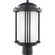 Crowell 1 Light 17 inch Black Outdoor Post Lantern