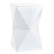 Prism 20.8 X 12.4 inch White Side Table
