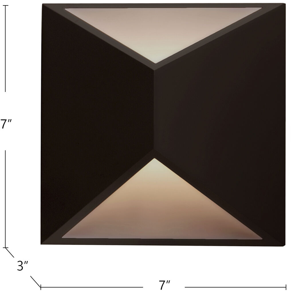 Indio LED 7 inch Brushed Nickel Exterior Wall Sconce