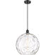 Ballston Athens Water Glass 1 Light 14 inch Matte Black Pendant Ceiling Light