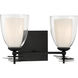Elowen 2 Light 13.25 inch Dark Matte Black Vanity Wall Light
