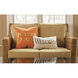 Happy Fall 20 X 20 inch Orange with Crema Pillow, 20X20