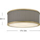 Arden LED 17.5 inch Heritage Brass Flush Mount Ceiling Light