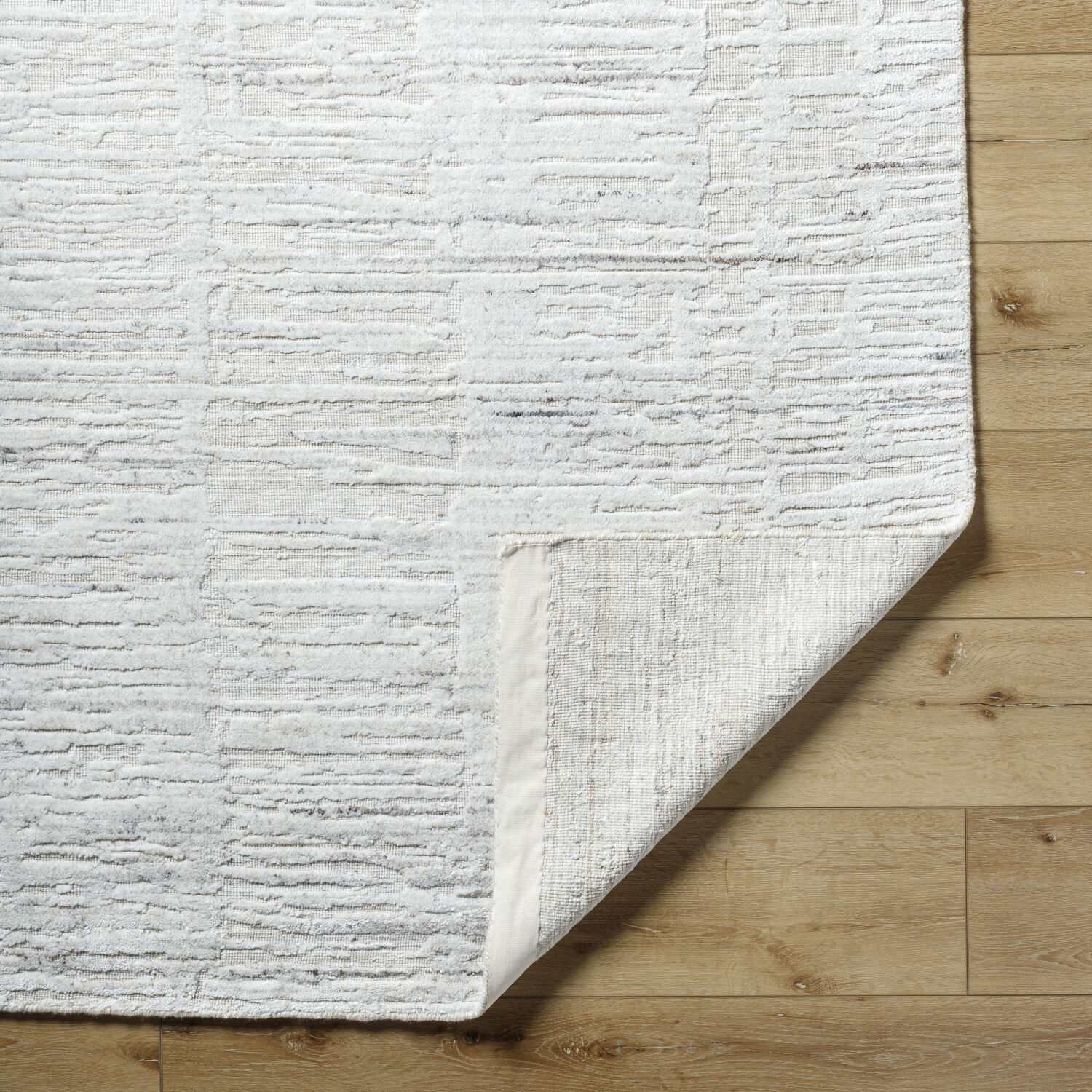 Jackie 144 X 108 inch Light Silver / Off-White Handmade Rug in 9 x 12