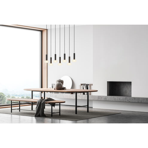 Combi LED 49 inch Matte White Pendant Ceiling Light, Suspension / Flush Mount 2-in-1