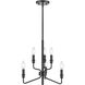 Saginaw 6 Light 18 inch Matte Black Chandelier Ceiling Light