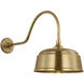 Thomas O'Brien Academy Barn Light LED 16.5 inch Hand-Rubbed Antique Brass Flynn Barn Light in 12.5" Hand-Rubbed Antique Brass Rockhouse Shade