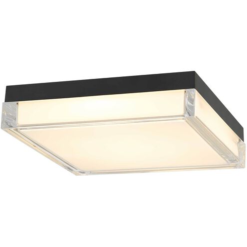 Box LED 11 inch Sand Black Outdoor Flush Mount