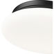 Soleil 1 Light 12 inch Matte Black Flush Mount Ceiling Light