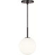 Richard June Sorelle 1 Light 7 inch Aged Iron Pendant Ceiling Light