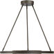Tribeca LED 28 inch Smoked Iron And Soft Brass Pendant Ceiling Light