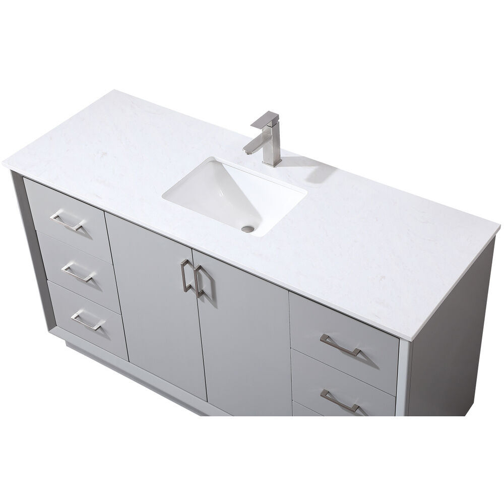 Hayes 60 X 22 X 35 inch Grey Vanity Sink Set