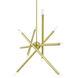 Soho 10 Light 41 inch Satin Brass Linear Chandelier Ceiling Light
