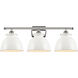 Ballston Adirondack 3 Light 28 inch Antique Brass Bath Vanity Light Wall Light in Incandescent, Glossy White, Ballston