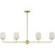 Bristol 4 Light 48 inch Satin Brass Linear Pendant Ceiling Light