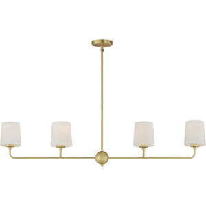 Bristol 4 Light 48 inch Satin Brass Linear Pendant Ceiling Light
