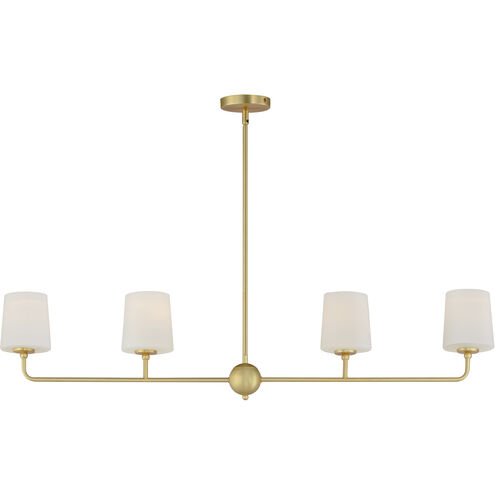 Bristol 4 Light 48 inch Satin Brass Linear Pendant Ceiling Light