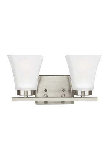 Bayfield 2 Light 13.25 inch Brushed Nickel Wall Bath Fixture Wall Light