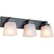 Eastwood LED 24 inch Black and Brushed Nickel Bathroom Vanity Wall Light