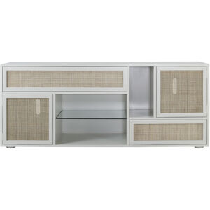 Clearwater 68 X 18 inch Shoji White with Natural and Clear Credenza