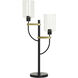 Firelite 32 inch 25.00 watt Black and Gold Table Lamp Portable Light