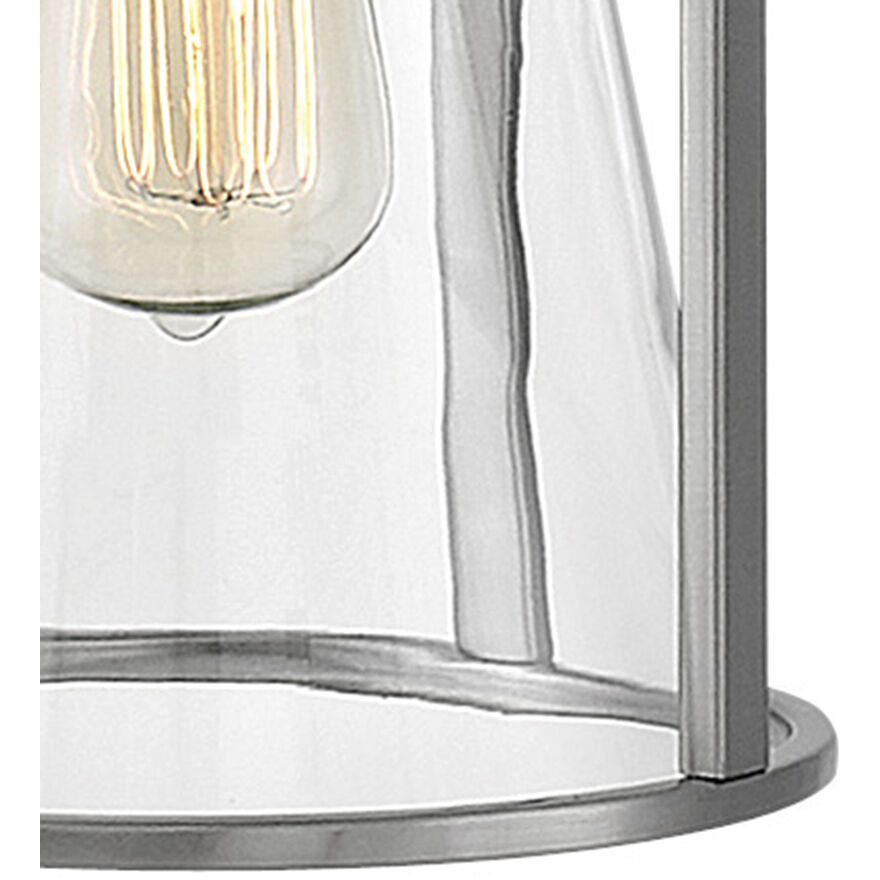 Refinery 1 Light 7.75 inch Brushed Nickel Indoor Pendant Ceiling Light in Clear