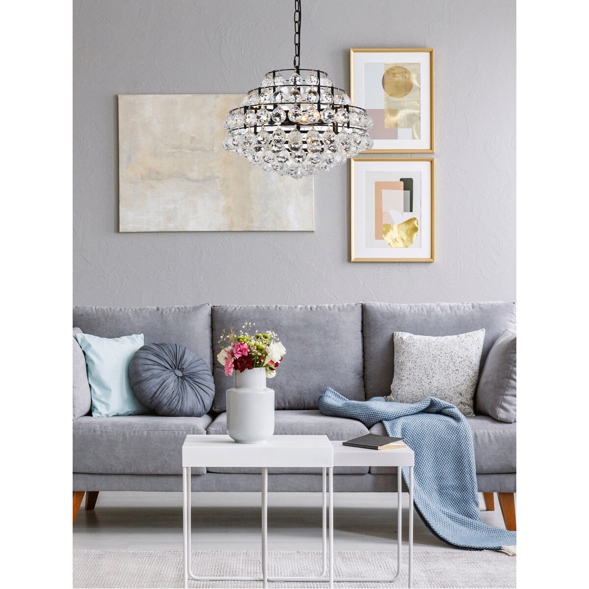 Savannah 5 Light 18 inch Black Pendant Ceiling Light