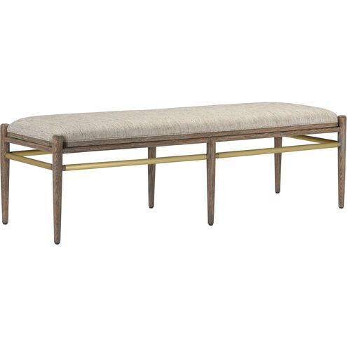 Visby Light Pepper/Brushed Brass Bench