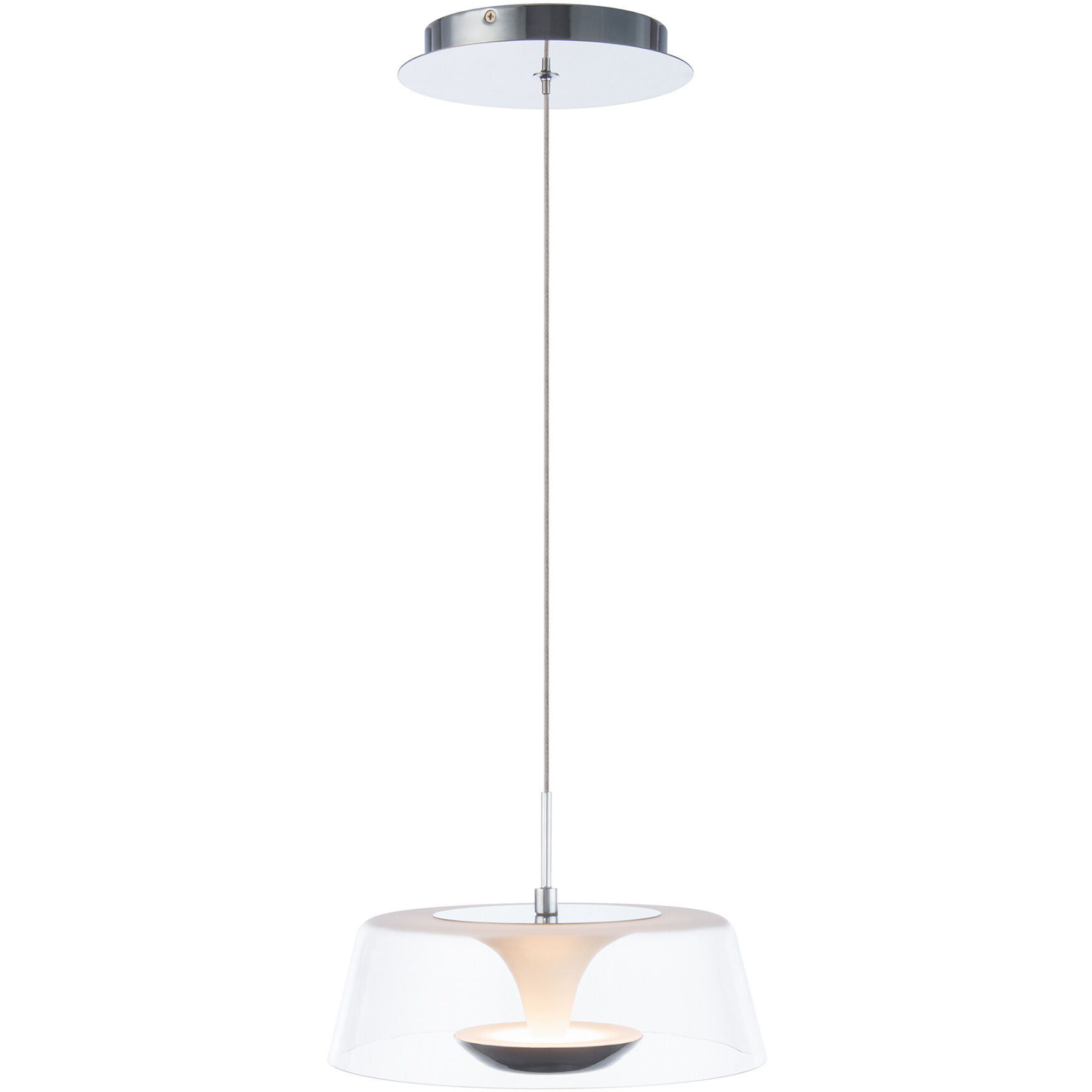 Branwen LED 9 inch Chrome Mini-Pendant Ceiling Light, dweLED