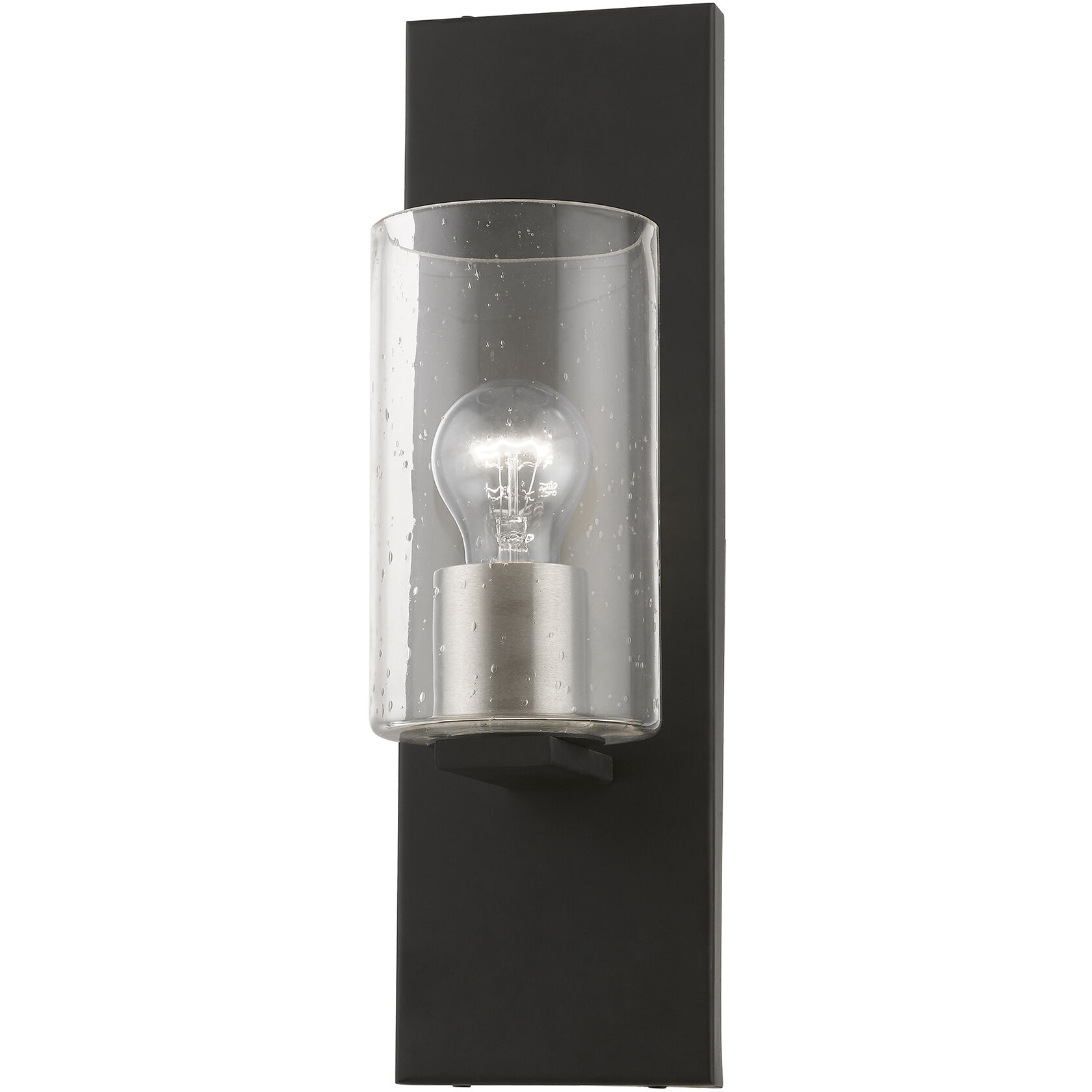 Zurich 1 Light 5 inch Black with Brushed Nickel Accents Wall Sconce Wall Light