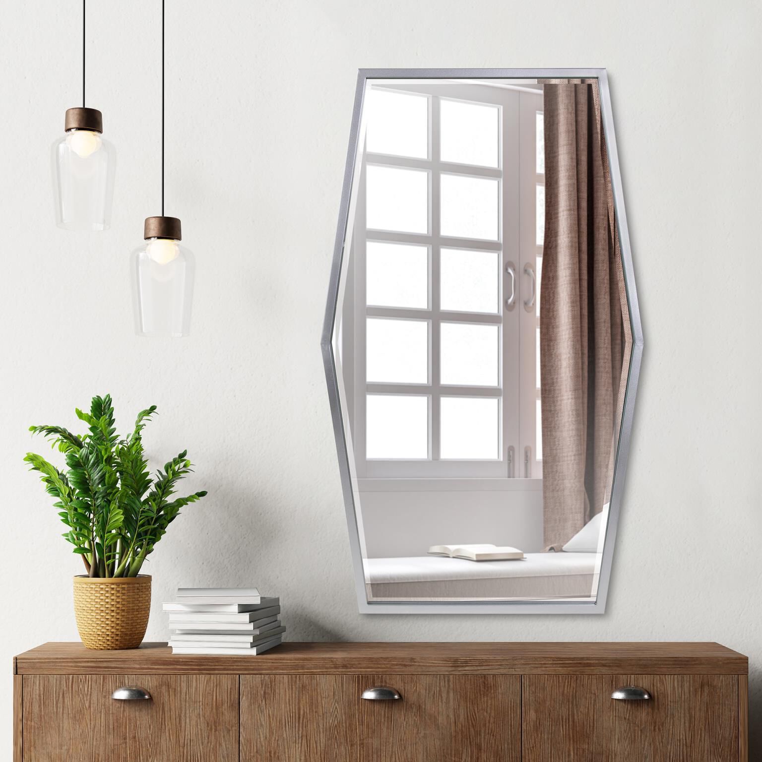 Dekland 46.75 X 27.75 inch Silver Mirror