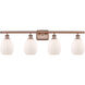Ballston Eaton LED 36 inch Antique Copper Bath Vanity Light Wall Light, Ballston