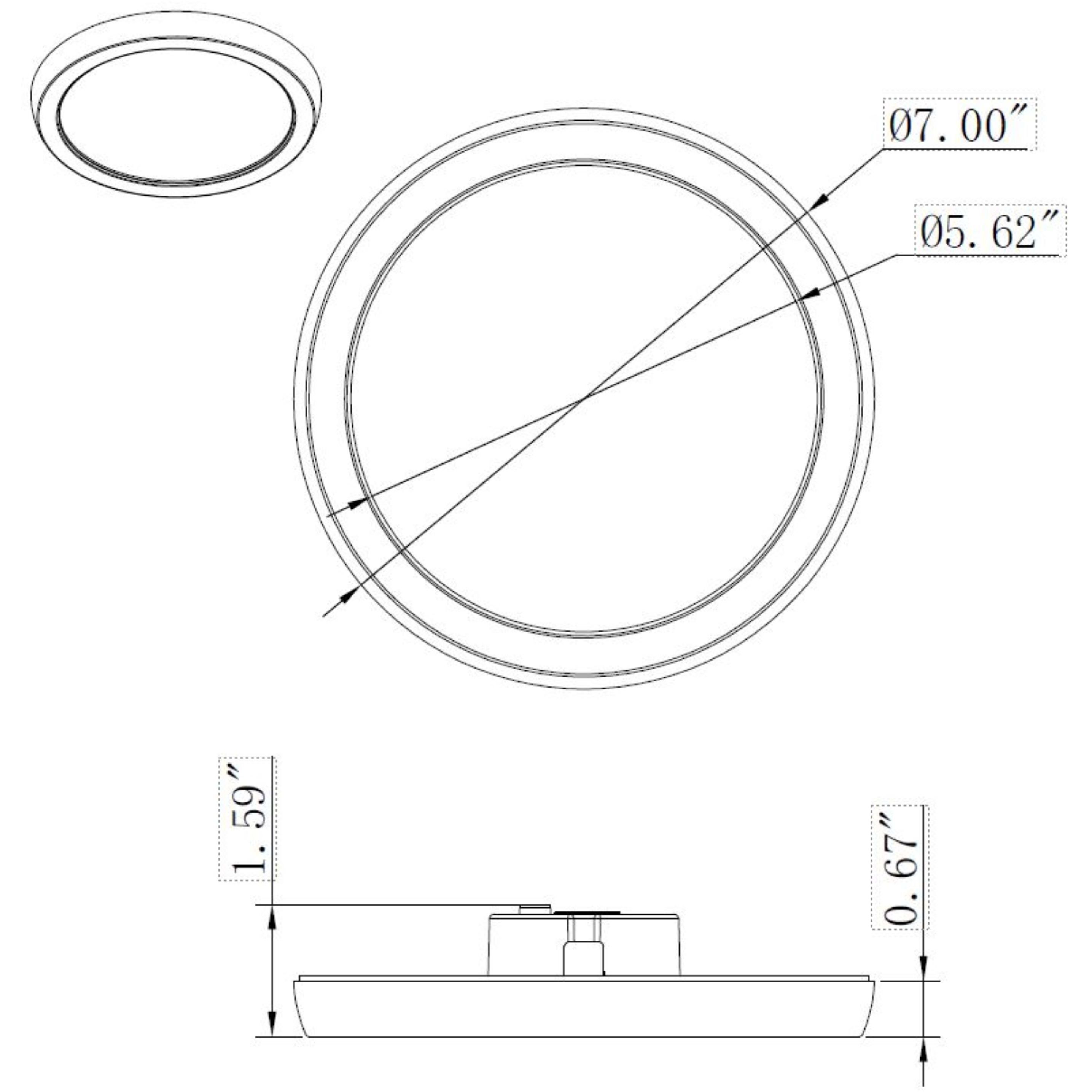 Blink LED 7 inch Bronze Flush Mount Ceiling Light